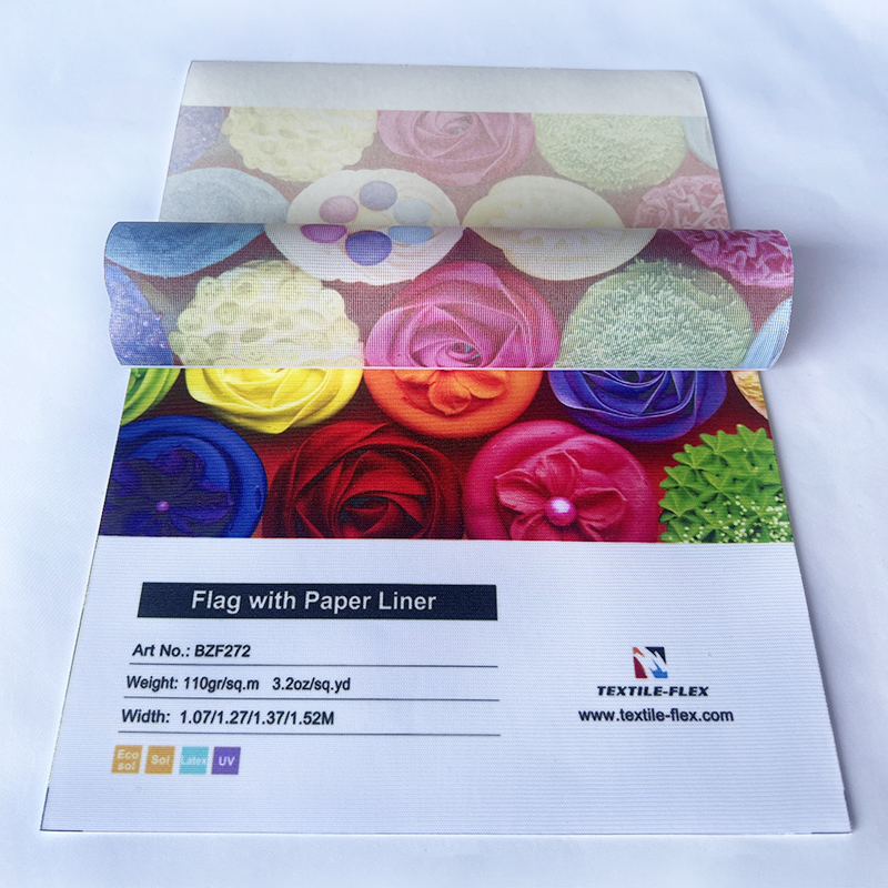 Eco-solvent & Solvent Flag Banner Fabric with Paper Liner
